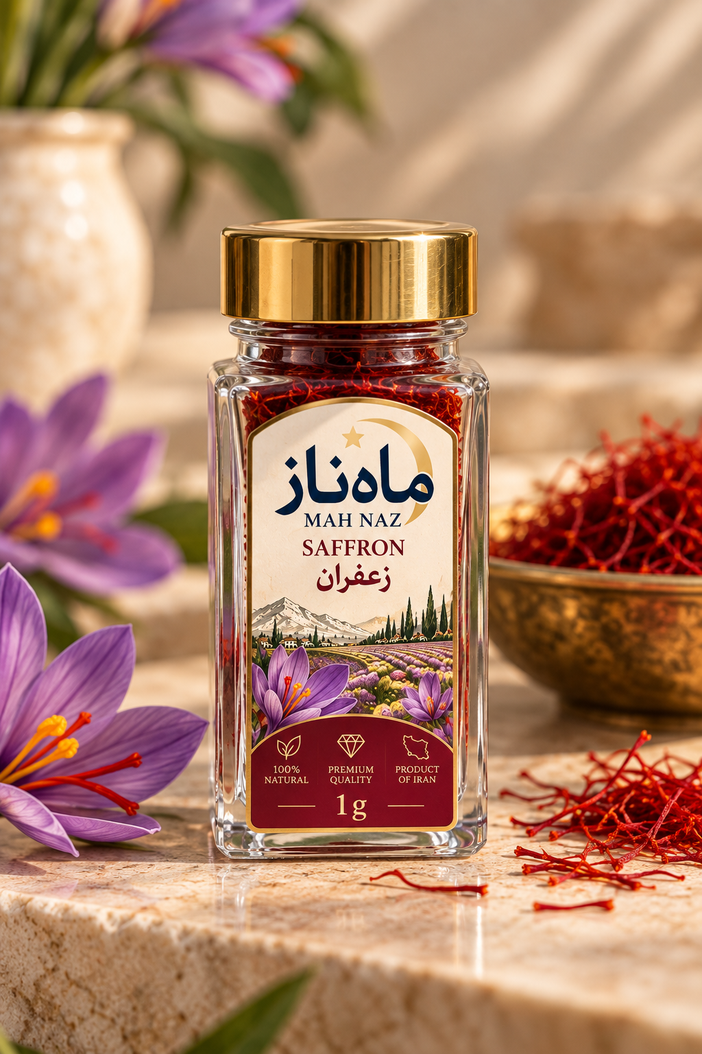 شیشهٔ ۱ گرمی زعفران